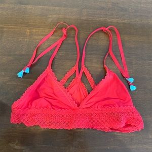 Aerie Bright Red Strappy Bralette